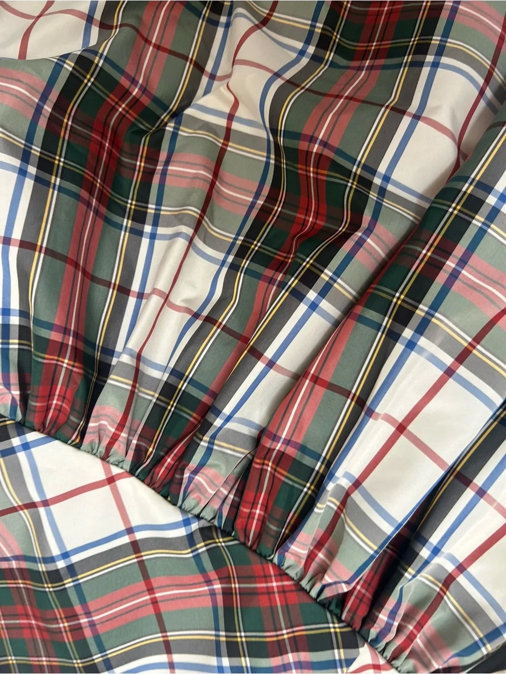 Ralph Lauren Girls Plaid Fit-and-Flare Dress in Red, Green & White